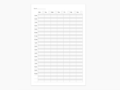 Weekly Planner minimalism minimalist design planner planner design print sketch app weekly planner