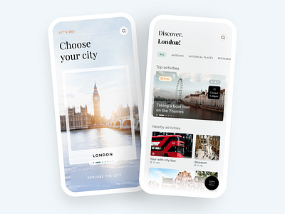 City Guide App app design identity typography ui ui ux design ux web