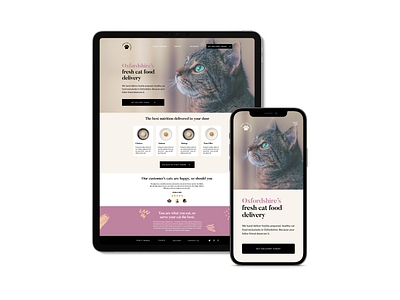 Pet food delivery service website corporate branding design pet food responsive typography ui ui ux design ux webdesign website