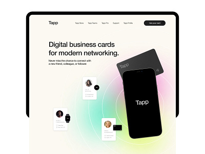 Tapp - Digital business card landing page branding corporate branding design typography ui ui ux design ui design ux uxdesign