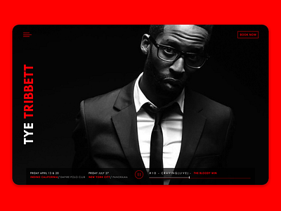 Tye Tribbett app gospel landing page landing page design musician typography ui ui ux design uidesign ux