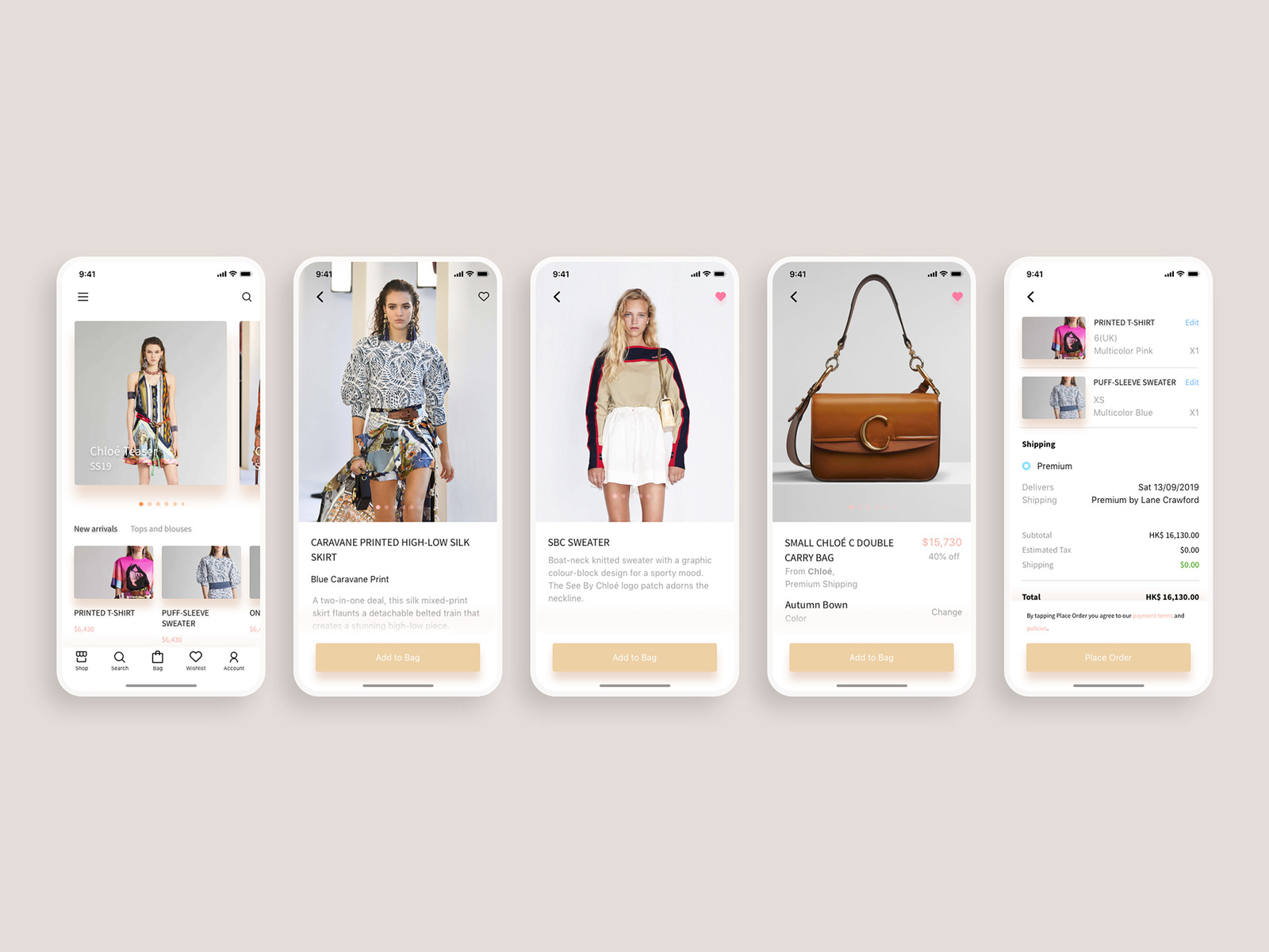 Shopping Screens by Cris at Okero Design on Dribbble