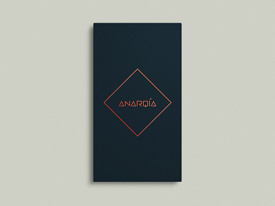 Anarqía business card card foil lettering minimal minimalist modernist salutation card stationery