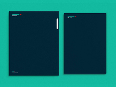 folder and letter set for Neosys Corporate ID corporate identity folder futurist id letter minimal minimalist set stationery