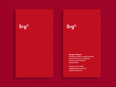 Srg Cards business cards card cards clean function functionalism futurist identity logo minimal minimalist red