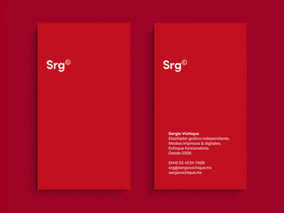 Srg Cards business cards card cards clean function functionalism futurist identity logo minimal minimalist red