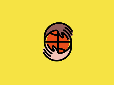 Basketball ball basketball basketball logo branding clean design funny futurist hands logo minimal minimalist modernist nice