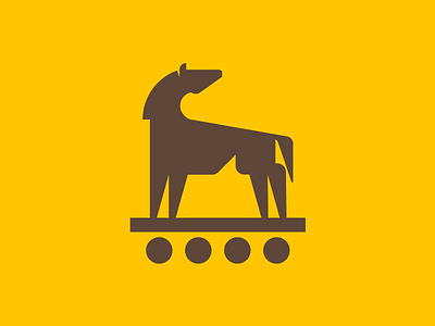 Trojan Horse branding clean design futurist horse logo logotype minimal minimalist modernist trojan trojan horse troy