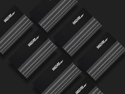 Datum Proteus Business cards black and white clean data functionalist futurist minimal modernist monochromatic pattern