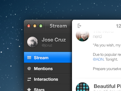 App.net Client Concept adn app.net client concept mac mac app mac design app.net mac app app.net app