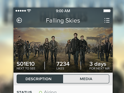 Showy is getting ready for iOS 7 episodes flat ios ios7 iphone series showy stats tv shows ui ux