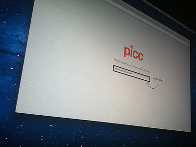Picc's launching web 3d css form launching minimal picc pure css text red site teaser web website