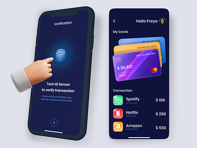 Financial Apps 3d clean clean ui dark mode dribbble figma finance hand mobile mobile ui ui ui ux ui design uidesign ux