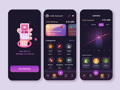 E-Wallet App - Financial Application Manager by M Husni Wardani on Dribbble