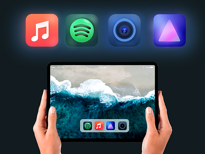 Design icon on Ipad apple clean ui design icon ipad mac mobile mobile ui ui ui ux ui design uidesign