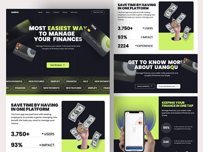 UANGQU - Finance Website Landing Page