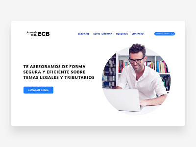 ECB Abogados web site design flat icon mobile ui ux visual web