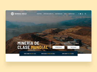 Summa Gold - Website design flat interface minimal mobile typography ui ux visual web