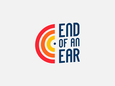 End of an Ear austin branding circle ear geometric lines logo music record record store symbol