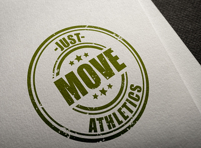 Just move athletics branding graphic design logo