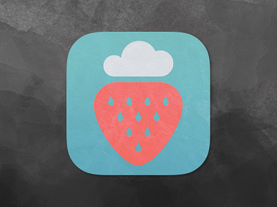 Daily UI - #005 app berry cloud gardening icon rain weather