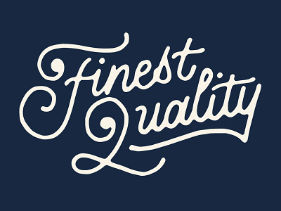 Finest Quality - Stock MFG Co. illustration lettering typography