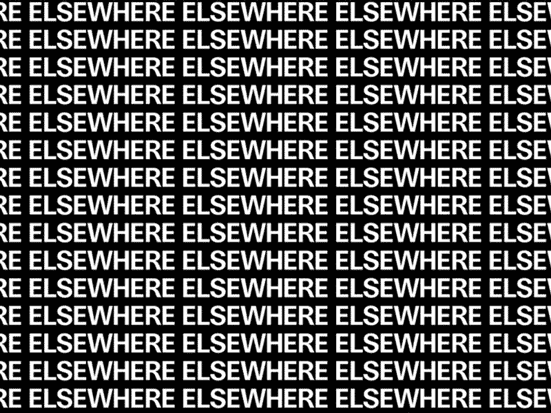 Elsewhere interaction typography website