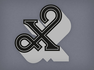 Stylised X lettering type typeworship x
