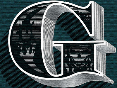 Spooky ‘G’ cover detail graphic design illustration lettering typography