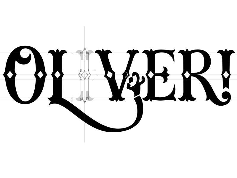 Oliver! masthead using component serifs branding graphic design illustration lettering typography