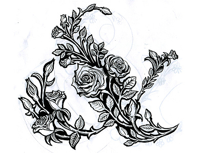 Ampersand decoration sketch