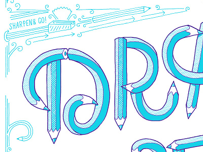 Hand-drawn lettering