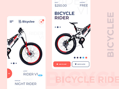 Bicycle Store App UI