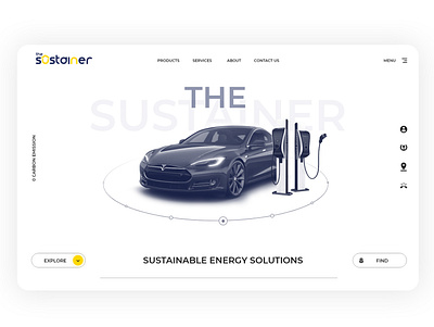 Car Charging UI battery cars electric car landing page ui solar ui web webdesign