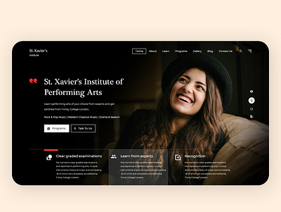 College Landing Page college landing landing page ui learn minimal school study ui design university