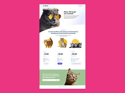 #DailyUI 3 - Landing Page cat cat food dailyui delivery landing page ui ux