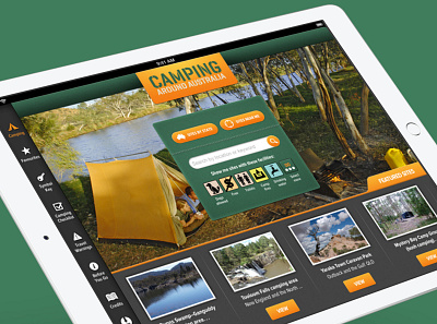 Camping Around Australia app design ui ux