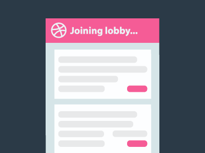 Joining Lobby - Minimal/Flat debut design flat gui ios minimal pink simple ui