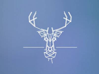 #5 - The Broken Elk animal art broken clean deer elk grey line minimal