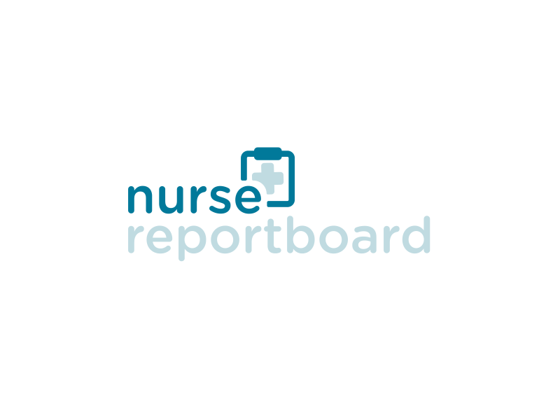 Nurse Report Board board branding fitness health identity logo mark minimal nurse report white