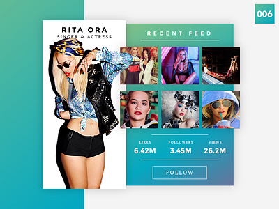 User Profile challenge daily design gradient music ora profile rita ui user