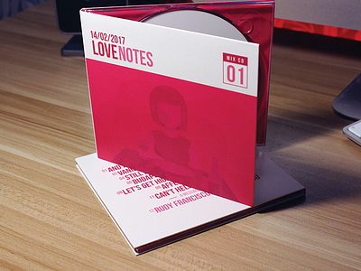 Valentines Mix CD case cd love mix printed valentines