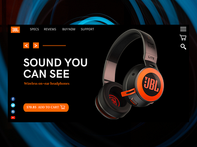 JBL Headphones - Landing Page art branding design illustration logo typography ui ux web website