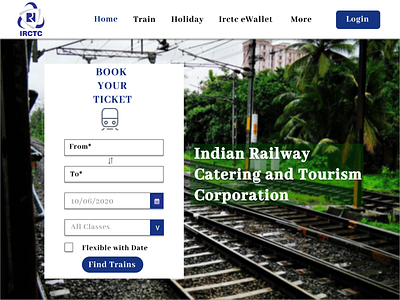 IRCTC Home Page Redesign design logo typography ui ux web website