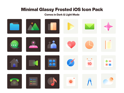 Minimal Glassy Frosted iOS Icon Pack frosted glassy icons ios minimal