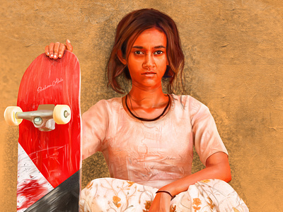 Skater Girl Movie - Digital Painting