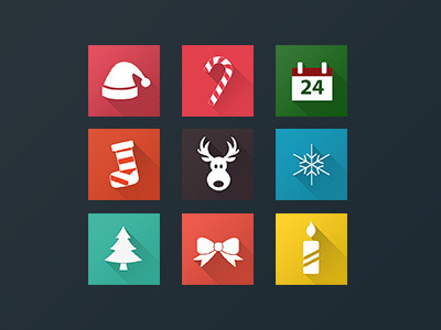 Christmas Icons christmas flat graphic icons xmas