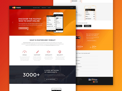 MasterCard Mobile Website clean design homepage mobile ui web website