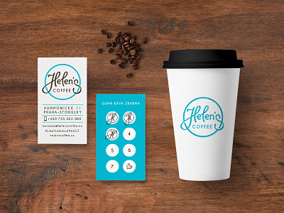 Helen's Coffee Branding branding business cafe cards coffee cup identity loyalty