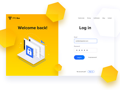 PPC Bee - Log in page